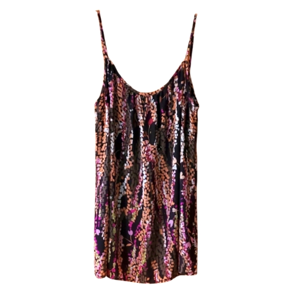 CAbi #610 Down To Earth Trellis Mosaic Print Womans Camisole Tank Top Size Large